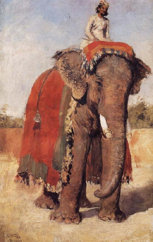 Edwin Lord Weeks A State Elephant at Bikaner Rajasthan Sweden oil painting art